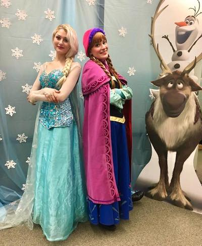Ice_Queen Mascot Characters Dressed as Princesses